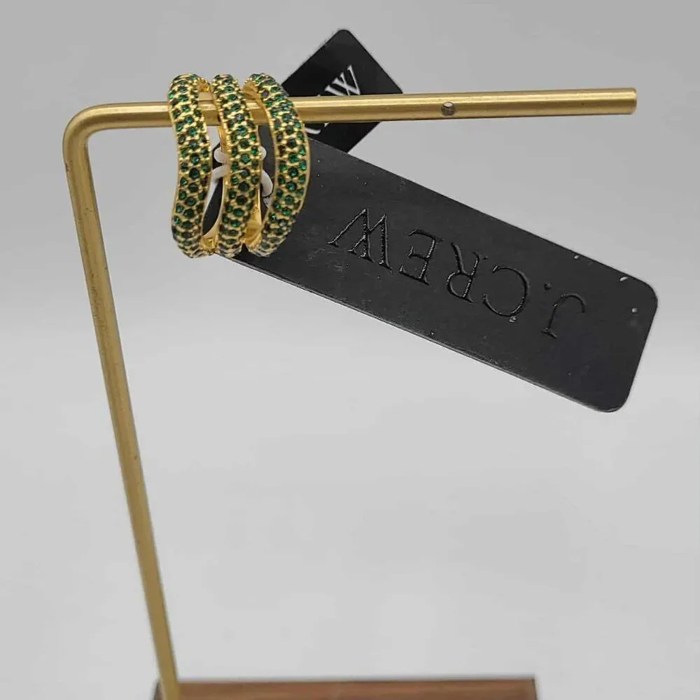 J Crew Emerald Green Stone Gold Tone Ring size 6 NWT!  NEW!